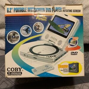 Coby 6.2" Portable Widescreen DVD Player - Silver